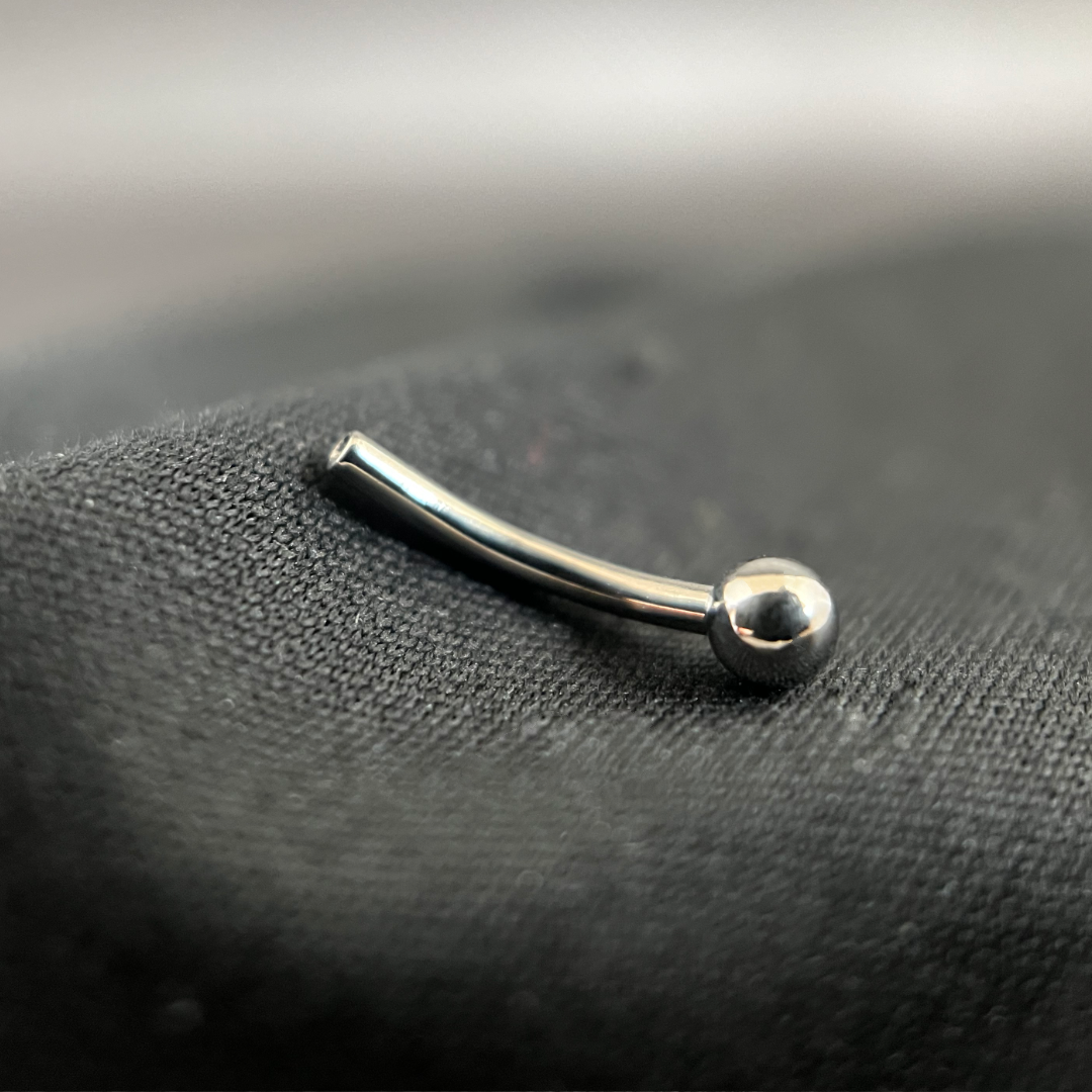 Titanium Fixed-Bead Curve, Threadless