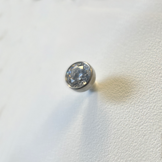 Bezel-set Cubic Zirconia, Threadless