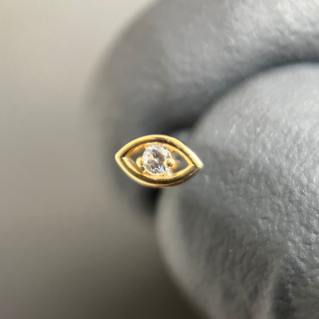 Gold Evil Eye, Threadless